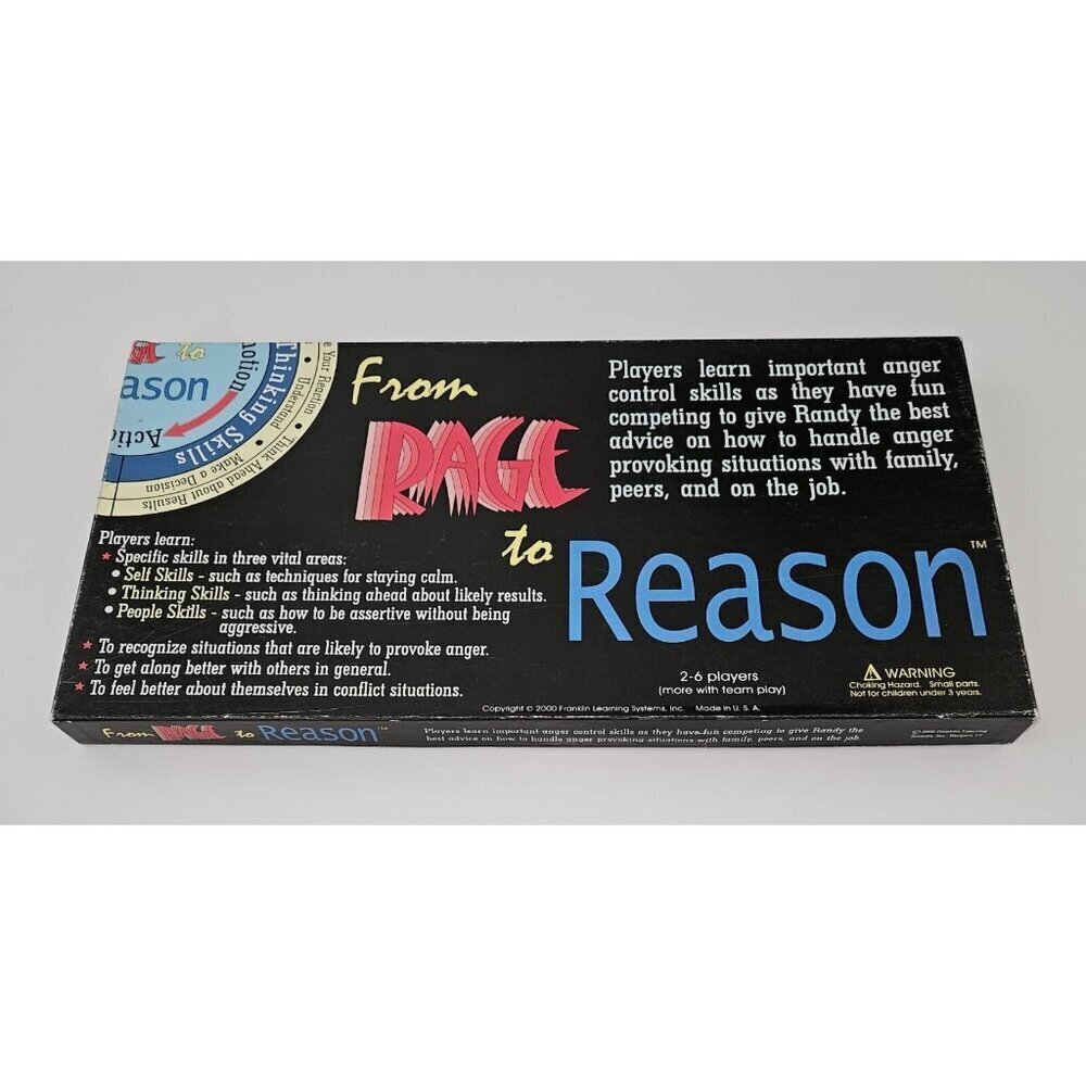 VTG From Rage to Reason Board Game Anger Cards Rules Skills Teacher Materials